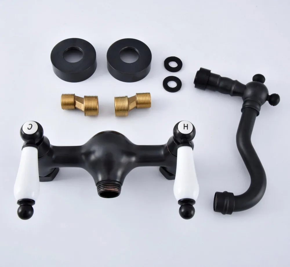 Латунный Смеситель для раковины в ванной и кухне с черным масляным напылением