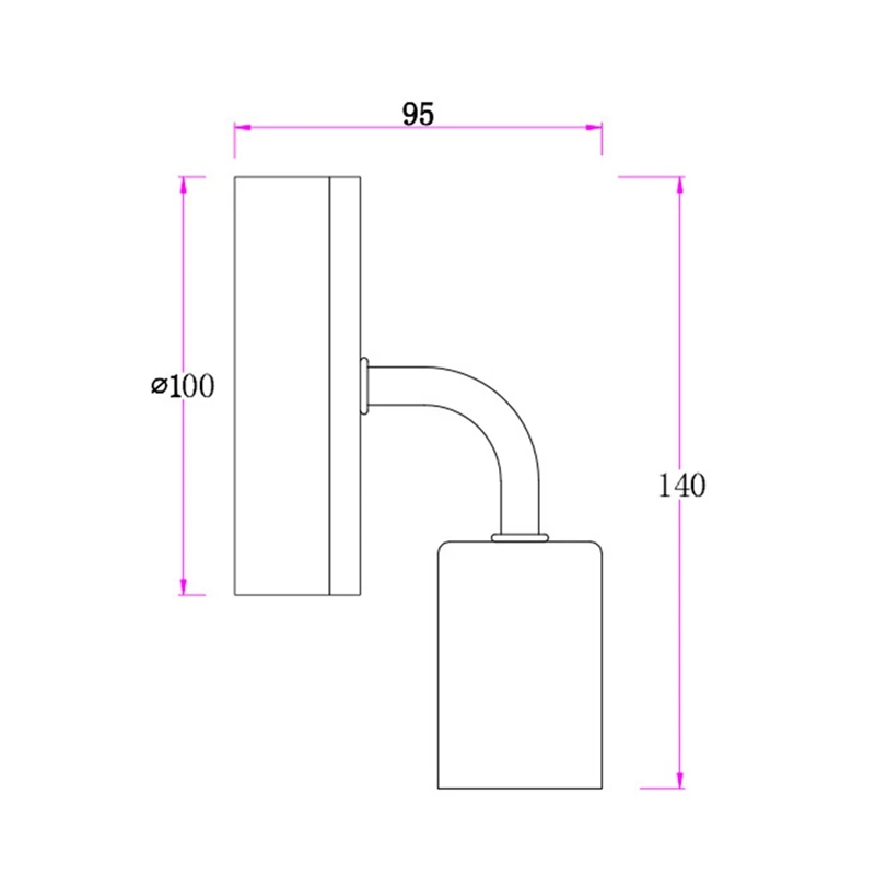 Современный простой промышленный настенный светильник из необработанного