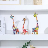 desk accessories animal three deer colored resin crafts decoration home accessories animal abstract artwork statue home decor
