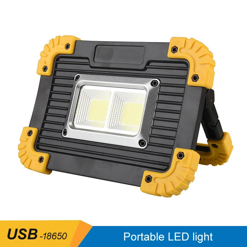 저렴한 COB LED 휴대용 스포트 라이트 캠핑 랜 턴 사용 18650 배터리에 대 한 Led 작업 빛 USB 충전식 손전등 야외 여행 램프