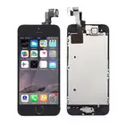 Переднее стекло для IPhone 5S, ЖК-дисплей с сенсорным экраном, дигитайзер, панель, рамка, черно-белые ЖК-экраны для телефонов Iphone
