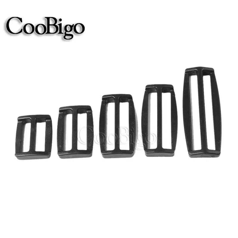 10 шт разных размеров Пластиковые регулируемые три скользящие слайдер пряжки для