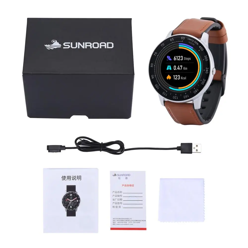 SUNROAD сердечного ритма монитор здоровья цифровой Smart Touch мужские часы