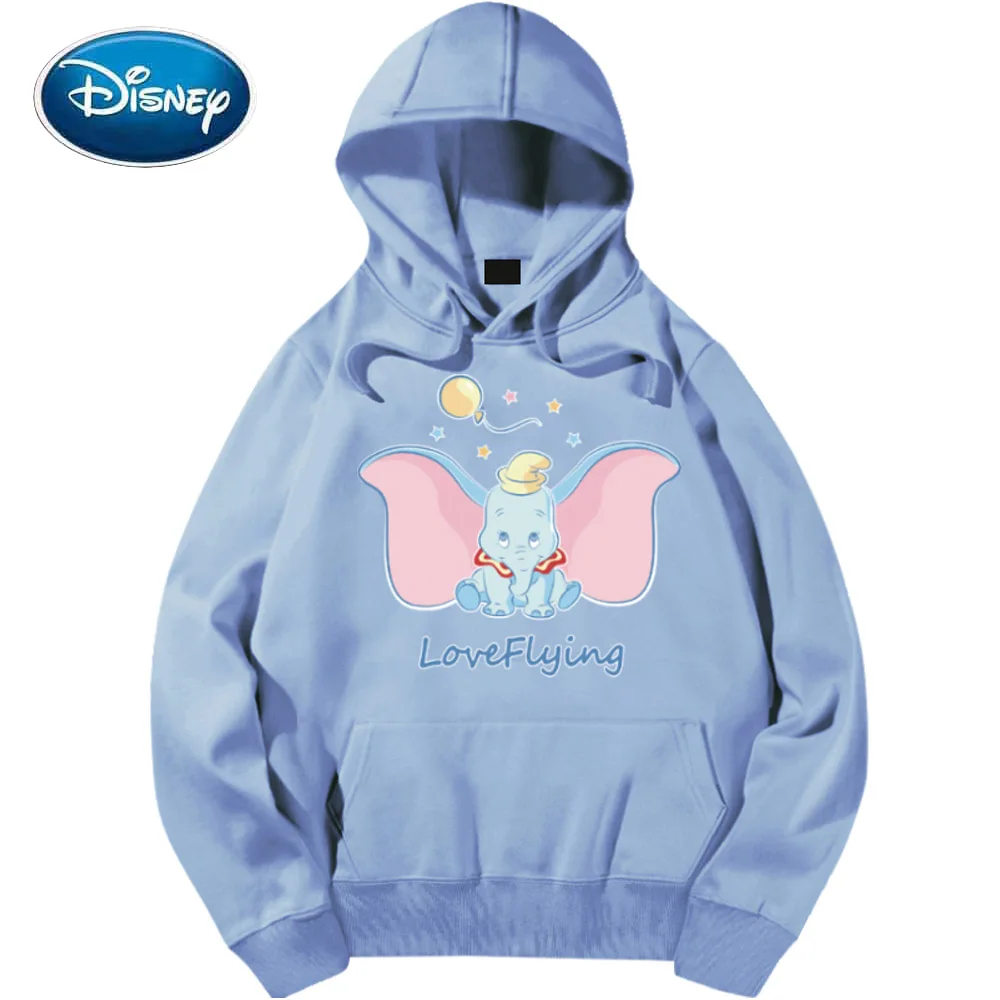 Толстовки Disney слон Дамбо толстовка с капюшоном мультяшным принтом и надписью