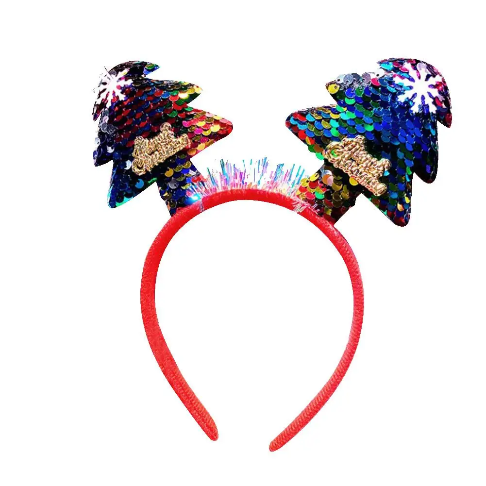 1 шт новогодний обруч украшение для волос Рождественская повязка новогодняя елка