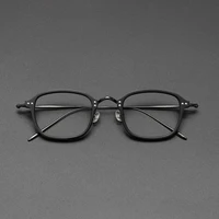 vintage men titanium glasses frame male square luxury brand eyewear women myopia prescription optical acetate eyeglasses frame