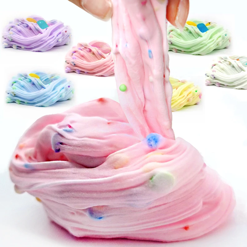 Мягкий облачный слайм 30 г + 10 хлопковая пушистая пена мини глина сделай сам слизь