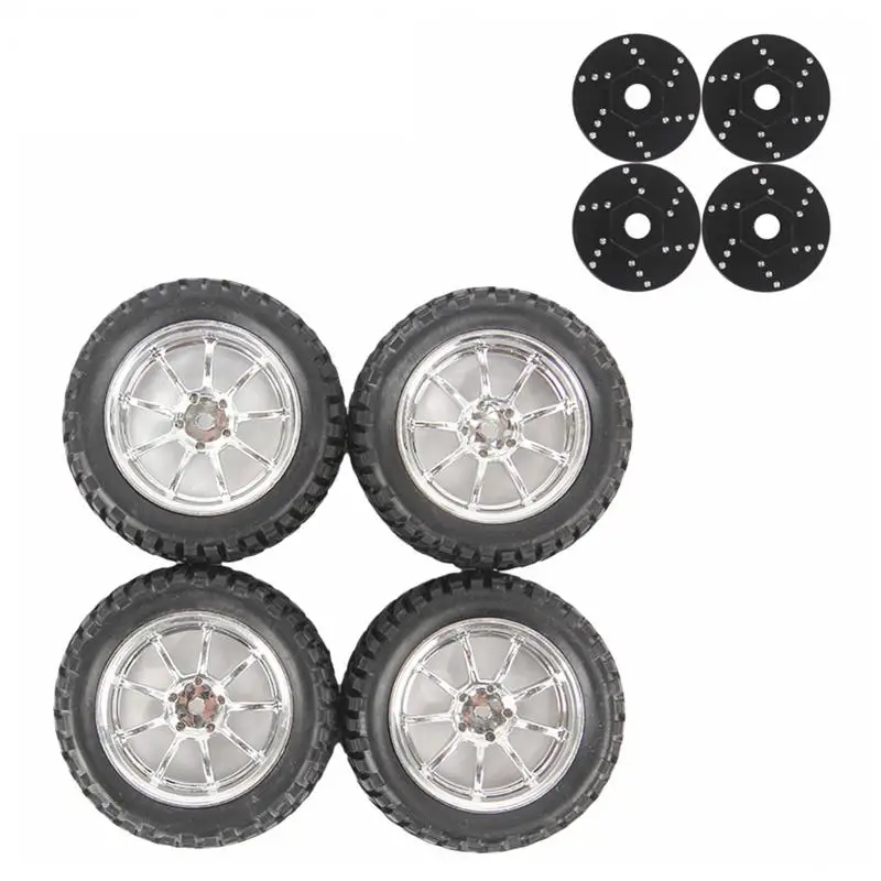 

4pcs/set RC Car Tire Kit RC Toy Upgrade Part Aluminum Alloy Rubber Tyre for WPL for MN D90 Toy Wear Resistant Replacement Set