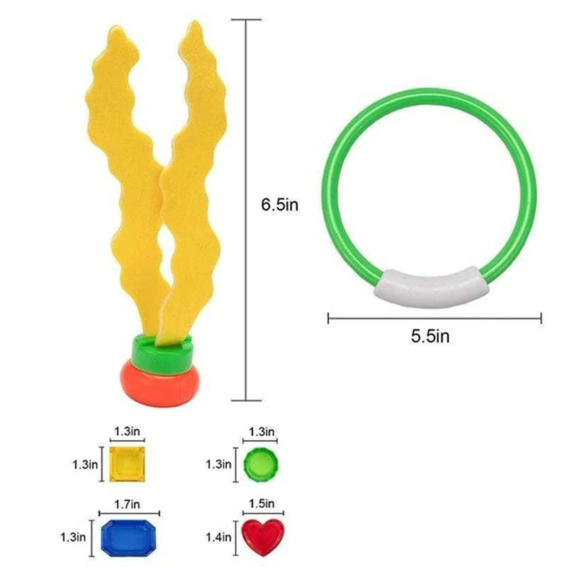 

21Pcs Diving Toy Set Summer Fun Underwater Sinking Swimming Pool Toy Parent-Child Interaction Toy for Kids