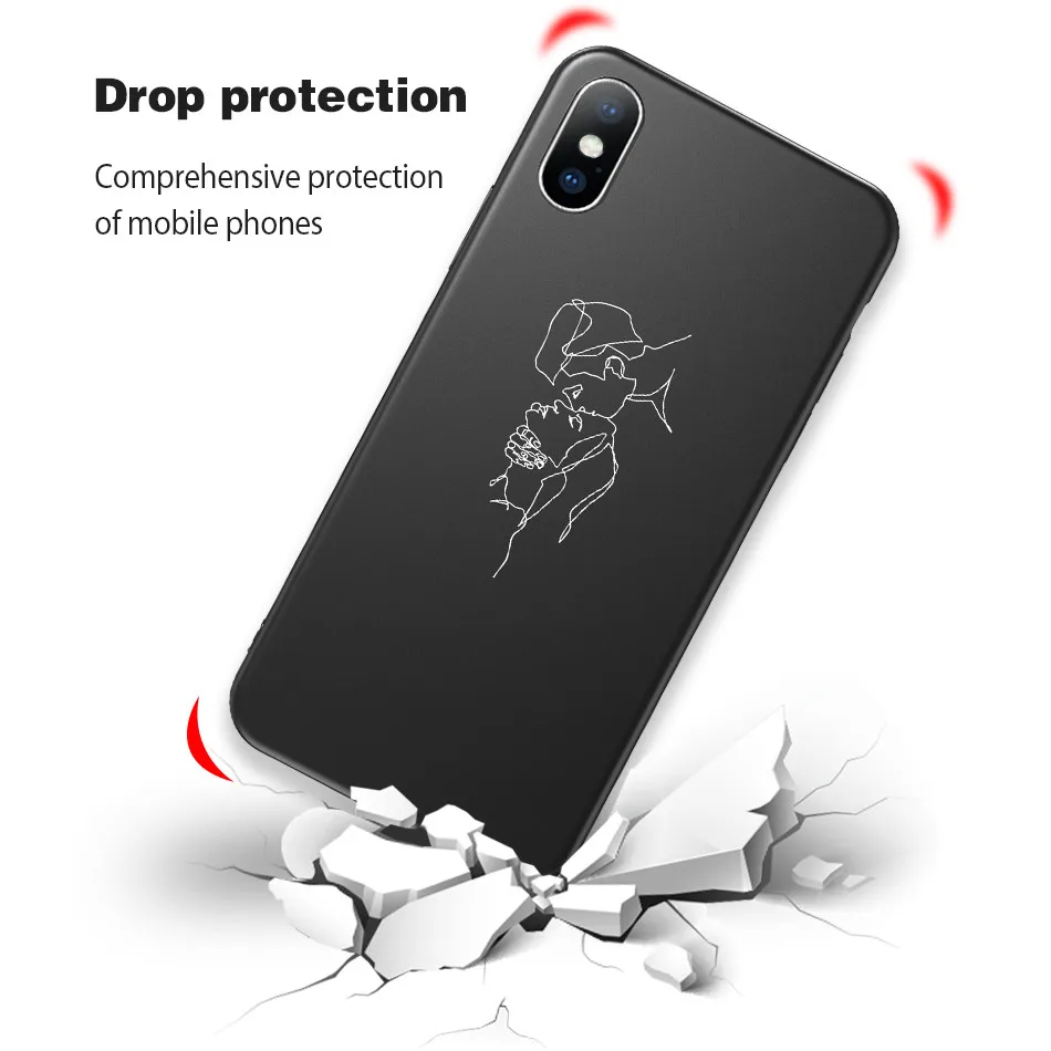 USLION чехол для телефона с буквенным принтом для iPhone X XS XR 11 Pro Max, чехол с сердечком, Мягкий ТПУ силиконовый чехол s для iPhone 8 7 6 6s Plus