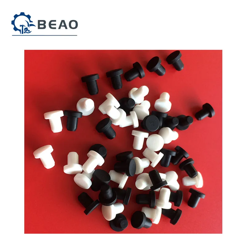 

10/20Pcs Silicone Solid Plugs Black/White Rubber Seal Hole Plugs Blanking End Caps Seal T Type Stopper Dustproof Tube 2.7-14mm