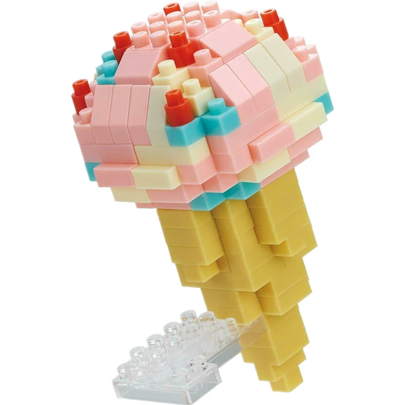 Kawada Nanoblock мороженое конус 140 штук Мини кирпичи головоломка Новый NBC-247 забавные