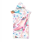 Банное полотенце с капюшоном, мультяшная накидка с морскими звездами, пончо, быстросохнущее пляжное полотенце для взрослых, пляжная одежда для серфинга, s