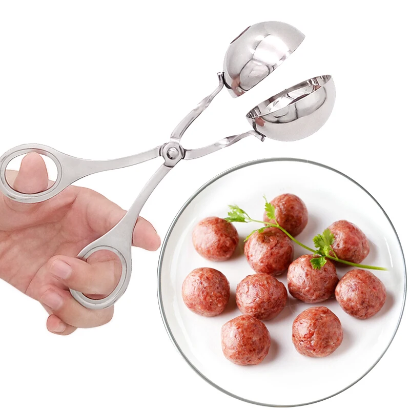 

Convenient Kitchen Meatball Maker Stainless Steel Meatball Stainless Steel Meatball Clip Fish Ball Rice Ball Making Mold Tool