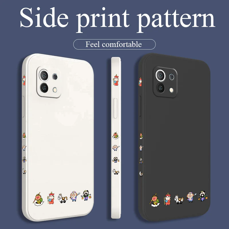 

Simple Cute Cartoon Phone Case For Xiaomi Mi 11 10T 10T Pro 10 S lite Ultra 9T 9 8 Note 10 Pro Poco F3 F2pro X2 Silicone Cover
