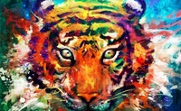 5d diy diamond paintings animals kits watercolor tiger pictures full round drill embroidery rhinestones mosaic art wall stickers