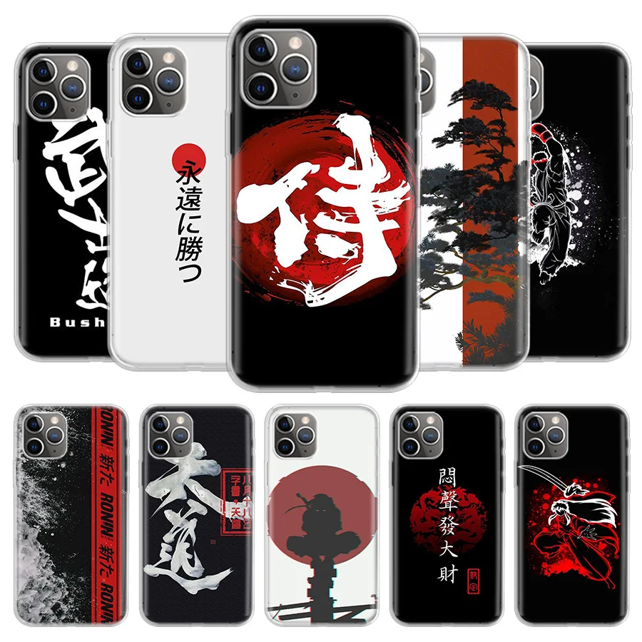 

Japanese RONINSUTAIRU FRESH Bushido Cover Phone Case For iPhone 13 12 11 Pro 7 6 X 8 6S Plus XS MAX + XR Mini SE 5S Coque Shell