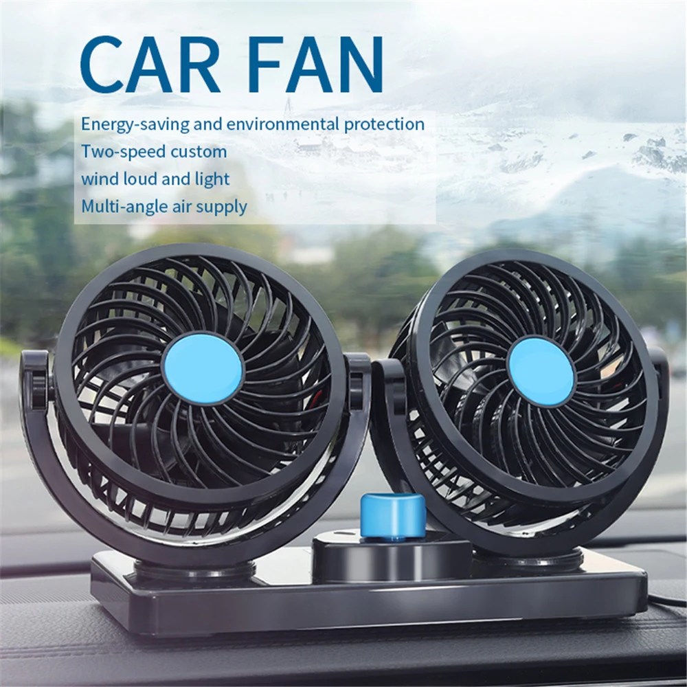 

12V/24V Mini Electric Car Fan Low Noise Summer Car Air Conditioner 360 Degree Rotating Cooling Fan car Cooler ventilador 12v