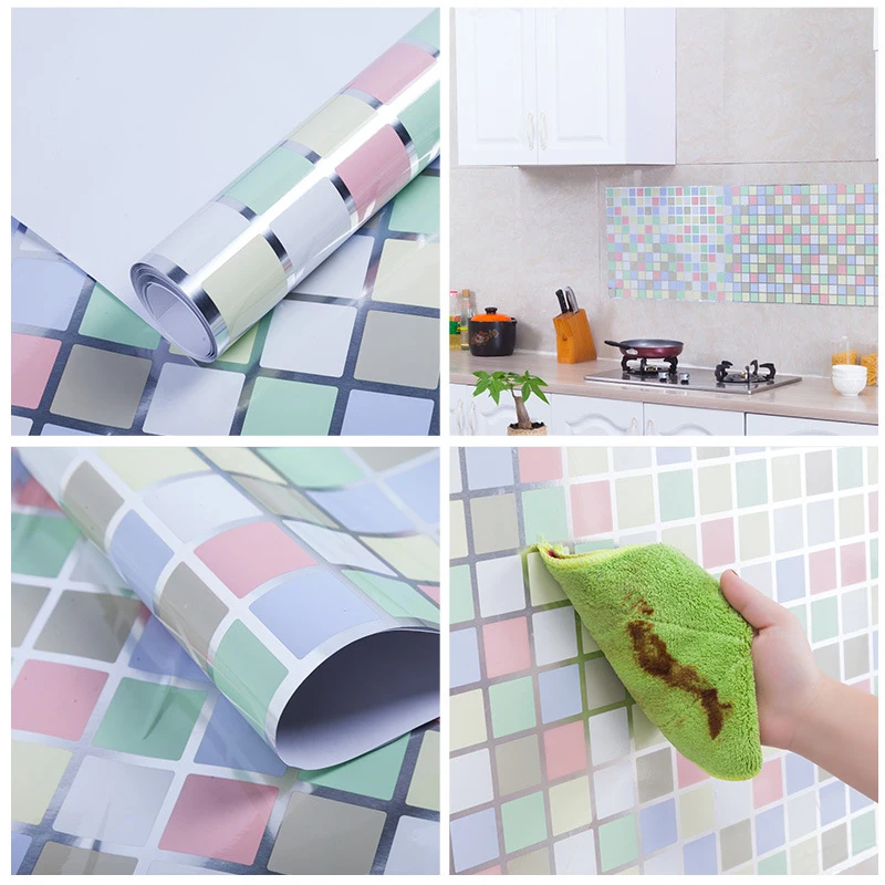 Обои из алюминиевой фольги наклейка для дома кухня скраб мозаика Dcorative наклейки