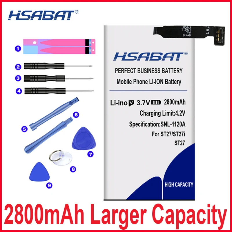 HSABAT 2800mAh AGPB009 A003 Аккумулятор для Sony Ericsson Xperia go ST27 ST27i ST27a|battery for sony ericsson|battery forbattery |