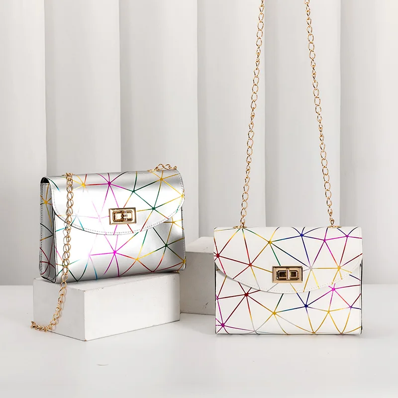

Bags for Women 2021 Fashionable Shoulder Bags Female Messenger Bag Handbag Chain Wild Crack Printing Wild Crossbody Bag