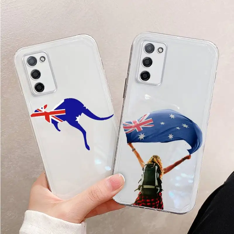 

Australian flag Phone Case For Xiaomi Mi 11 Ultra Lite 10 Redmi Note 9 8 7 9a K30S K40 Pro Transparent Coque