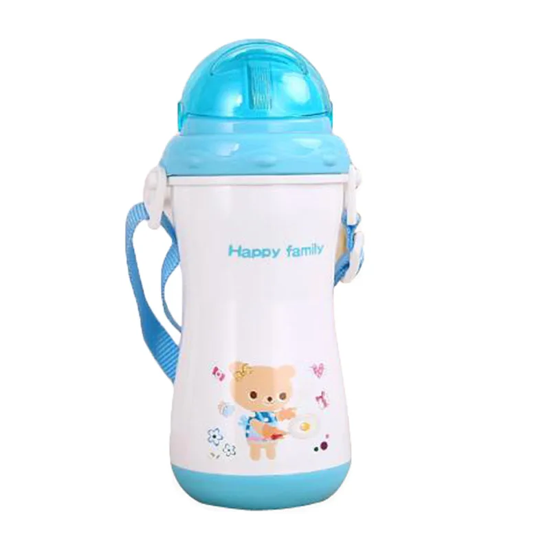 

Children's Drinking Cup Straw Cup Cute Cartoon Drinking Jug aby Suction Jug Anti-fall Elementary School Students Cold Water Cup