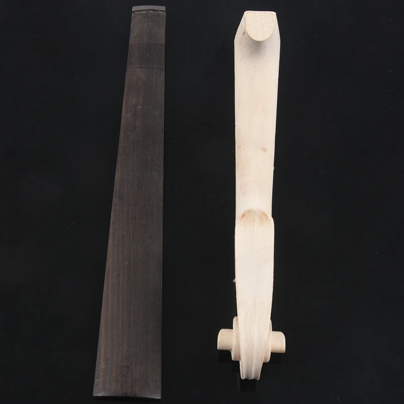 

4/4 Violin Parts High Quality Violin Neck Flame Maple Neck Carved Scroll Ebony Fingerboard Pure Handmade Violin Accessories