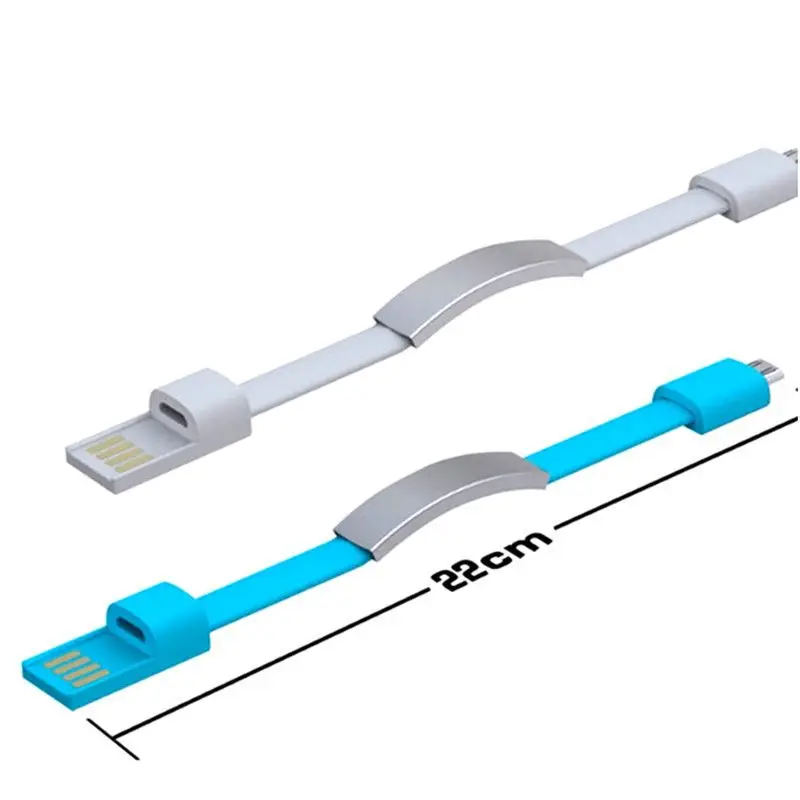 22 см наружный цветной мини микро USB браслет зарядное устройство кабель для