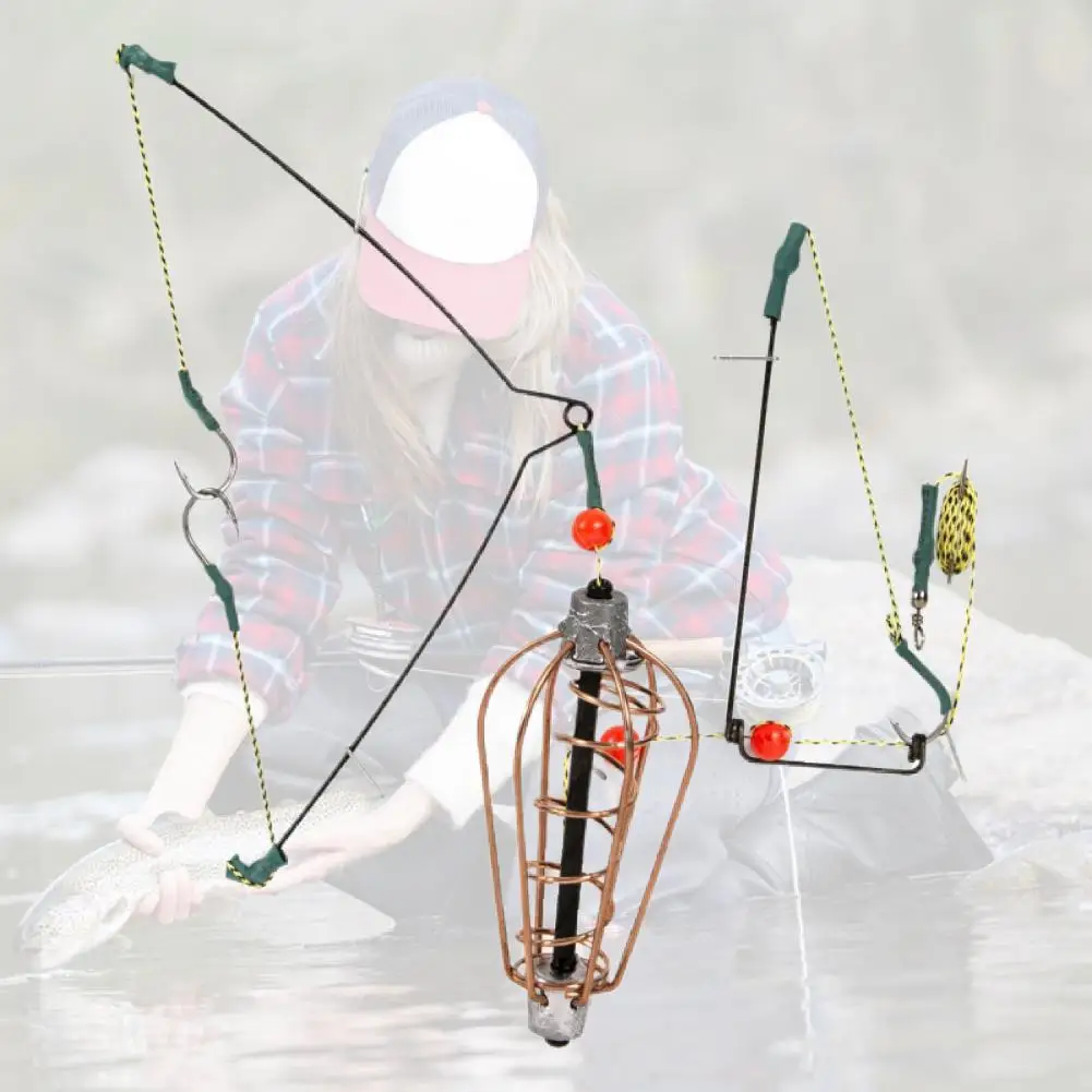 

Universal Fishing Lure Cage Portable Anti-corrosion Anti-rust Copper Fishing Bait Basket with Line Hooks For Fishing Enthusiast