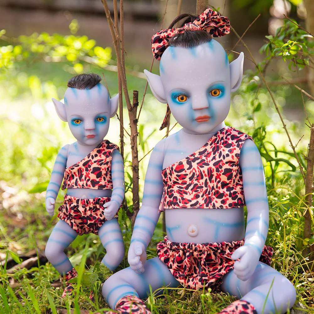 FEELWIND 20inches Avatar Vinyl Newborn Baby Lifelike Toy for Children Alive Realistic Bebe Full Body Doll Christmas Gift |
