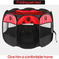 hot selling pet tent octagon foldable tent pen oxford cloth waterproof pet cage dog cat nest collapsible tent