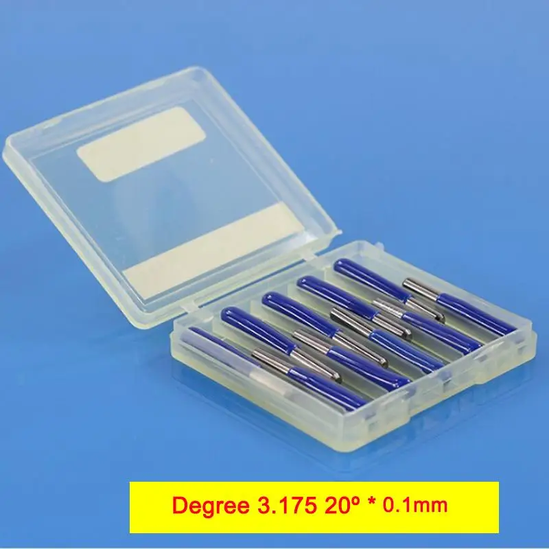 ЧПУ 3 175 мм Инструменты 10 шт./лот форма плоское дно Карбид PCB гравировальные Биты