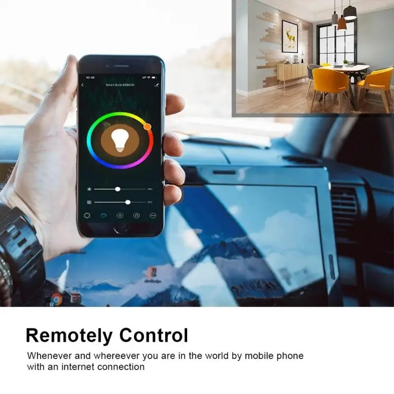 Умная Светодиодная лампа-свеча Tuya Zigbee 3 0 E14 RGB + W C с регулируемой яркостью работает