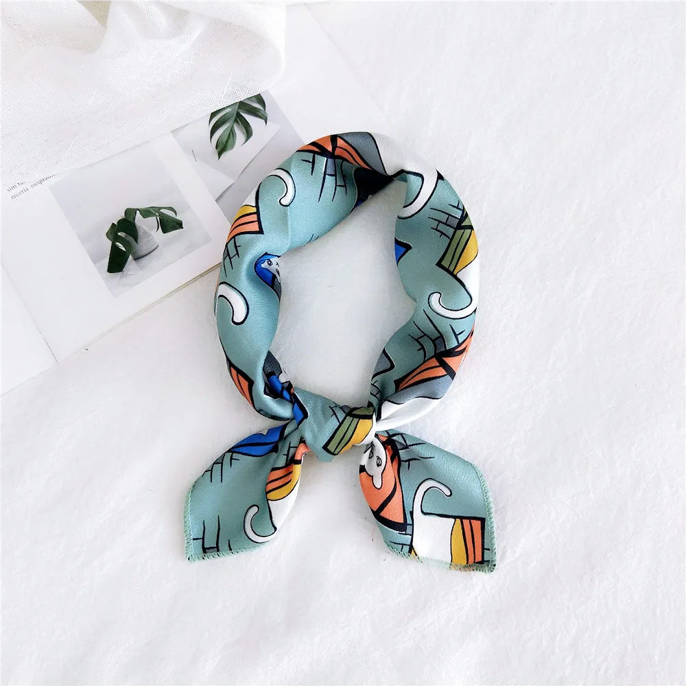 Новинка 2020 женский шелковый шарф квадратный шейный платок дизайнерский головной