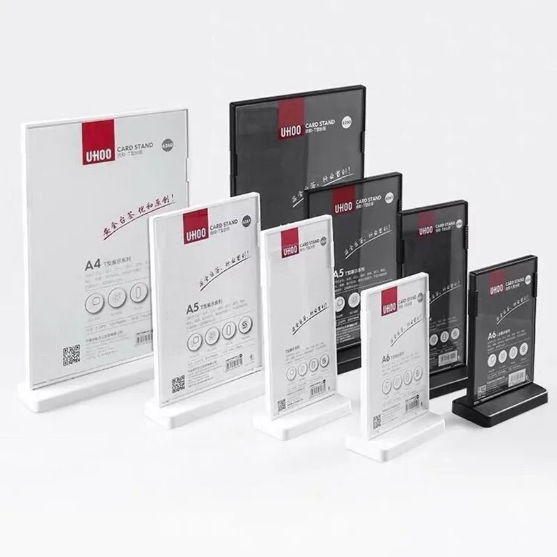 A6 пластиковый Настольный держатель для меню и вывесок подставка дисплея