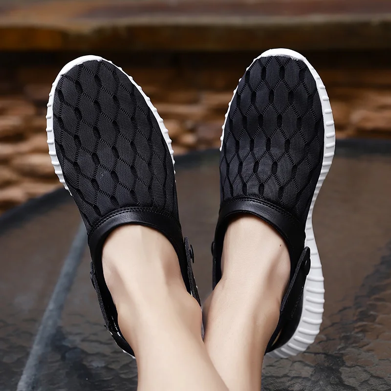 

Man Sandals 2020 Summer Casual New Aqua Clog Slipper Hot Male Band Sandalias Swimming Ocean Beach Garden Shoes Man Sandals