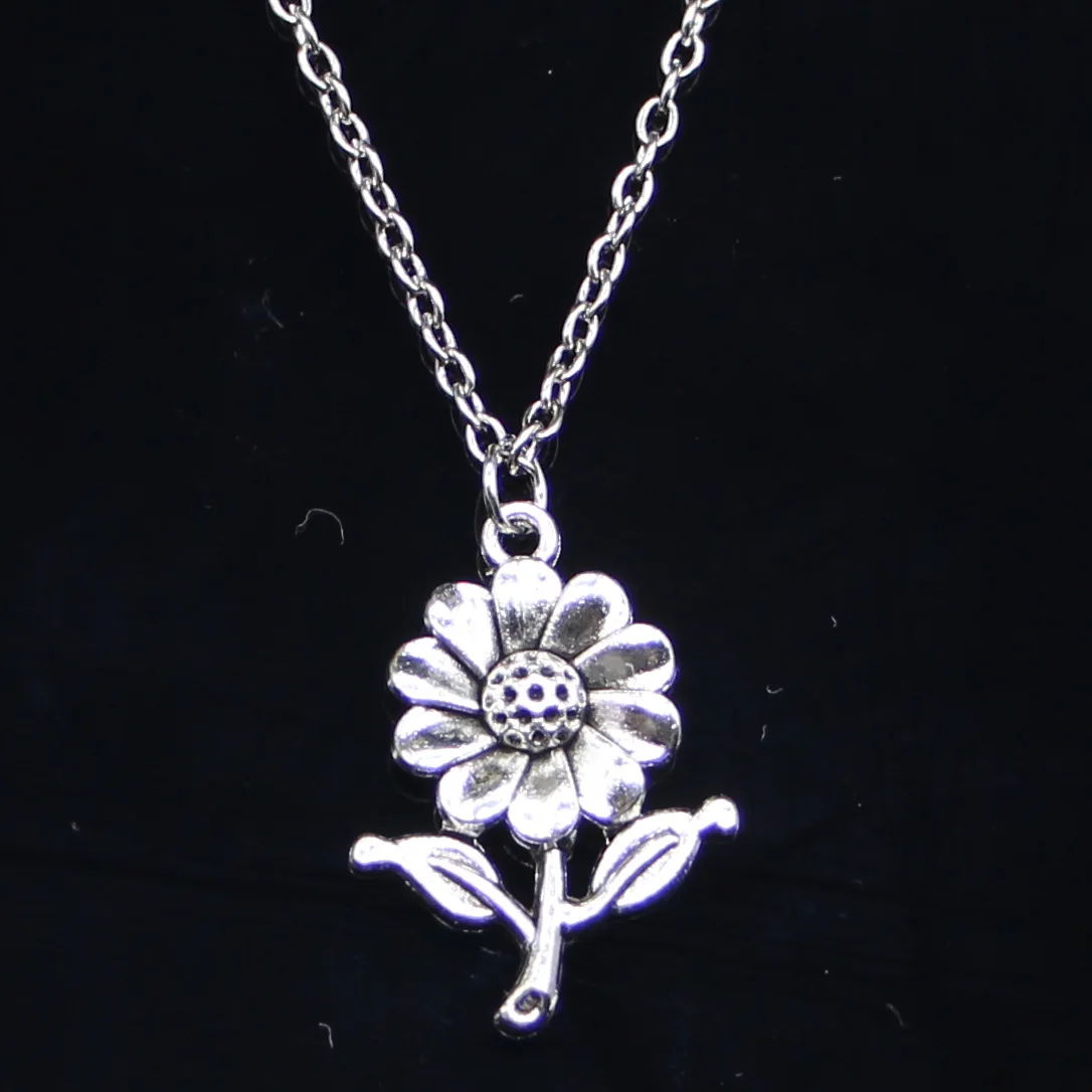 Подвеска с подсолнухом для мужчин и женщин короткое длинное ожерелье 27 х20 мм