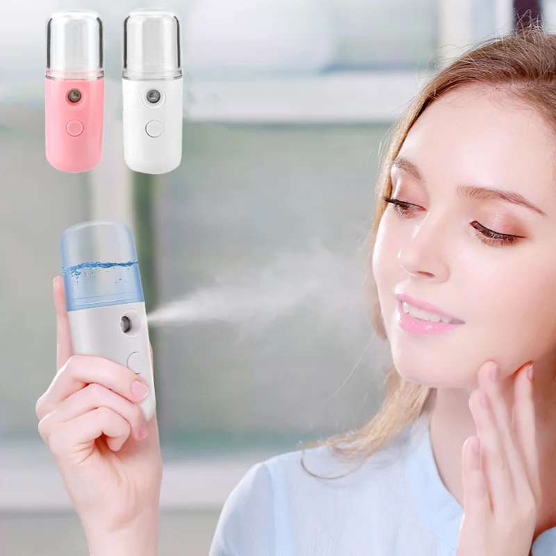 

Portable Small Air Humidifier USB Rechargable 30ML Handheld Water Meter Ultrasonic Charging Diffuser Mini Milk Oil Steamed Face