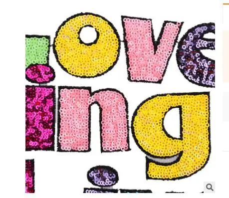 DZ Мультяшные большие тканевые нашивки английские бусы с алфавитом аксессуары