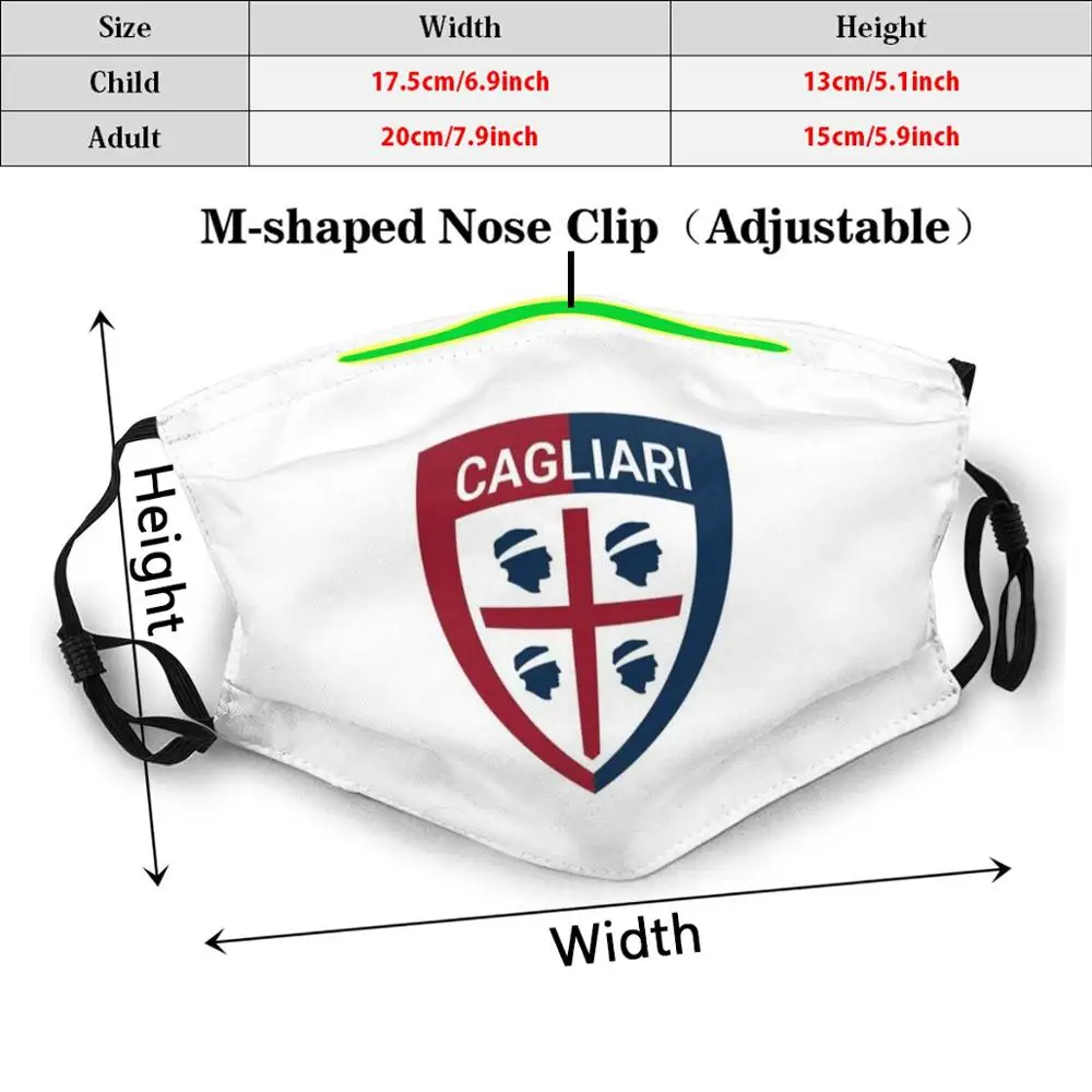 Кальцио печати моющийся фильтр евро футбольные лиги маска Италия клуб Футбол |