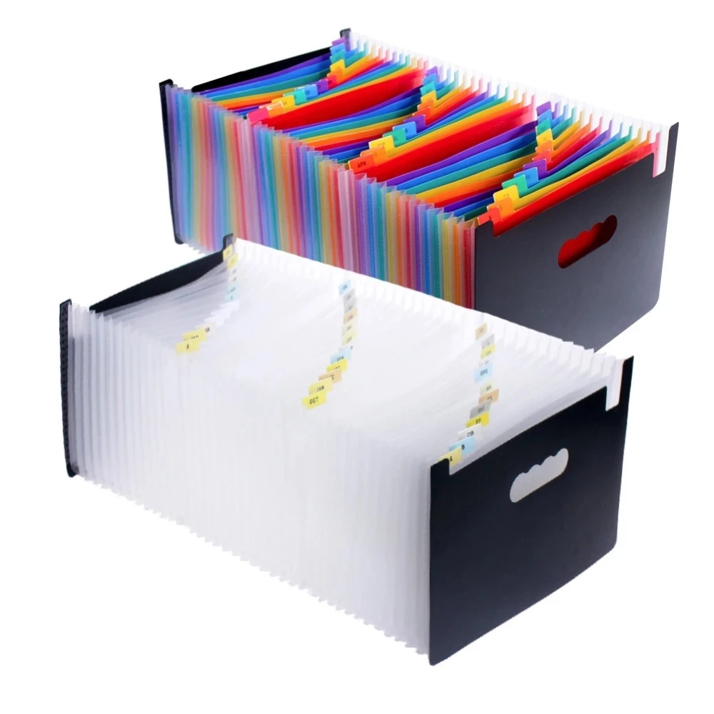 

Expanding File Folder A4 Large Plastic Expandable File Organizers Standing Accordions Folder for Documents Business