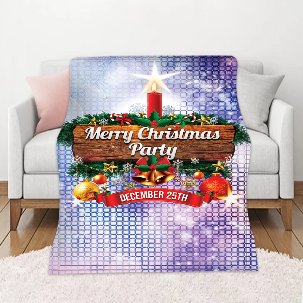 

Hawkalice Frohe Weihnachten Decke Flanell Fleece Decke Weichen Plüsch Warme Winter Kabine Bettwäsche Weihnachten Decor 59x86 Zol