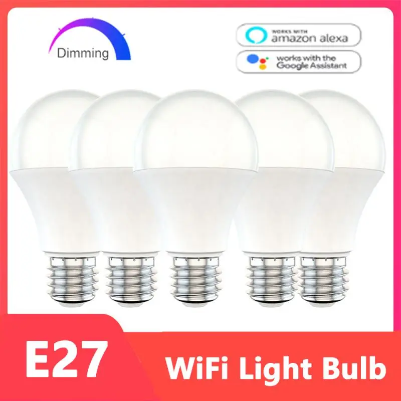 

Приглушаемая Светодиодная лампа E27 RGBCW 9 Вт WIFI умная лампочка Bluetooth управление через приложение Голосовое управление RGBCW светильник почка ...