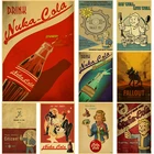 Fallout серия игр ретро постер из крафт-бумаги питьевой Nuka колы квантовые питьевые хорошо живые наклейки для бара кафе домашнее искусство настенный Декор