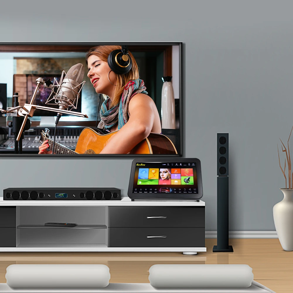 GymSong 15 6 &quotДомашний КТВ Поющий караоке плеер машина Android с 2 ТБ HDD песни сенсорный