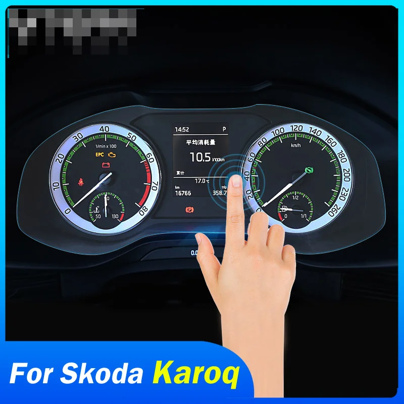 

Vtear For Skoda Karoq Instrument Panel Screen Protector Dashboard Membrane Car Protective TPU Film Interior Accessories Sticker