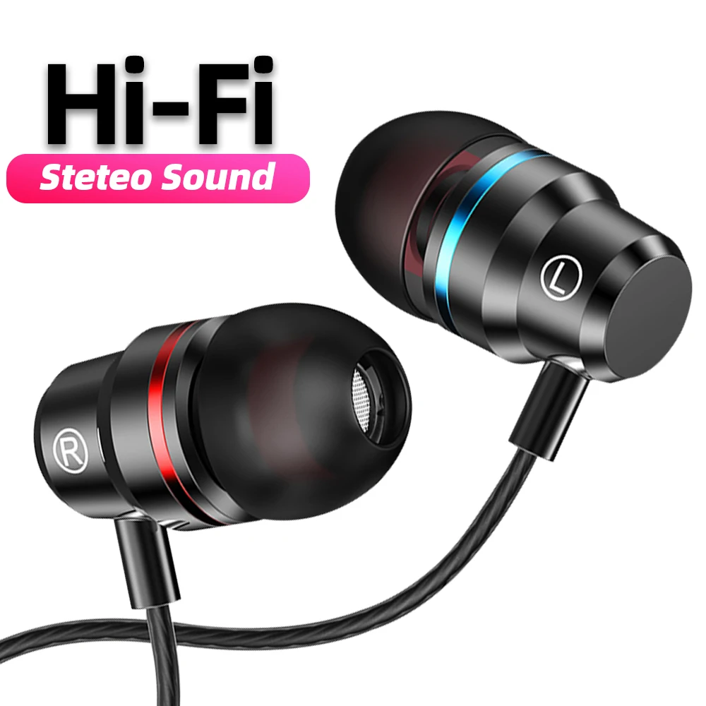 Проводные наушники 3 5 мм с микрофоном стерео гарнитура для мобильного телефона