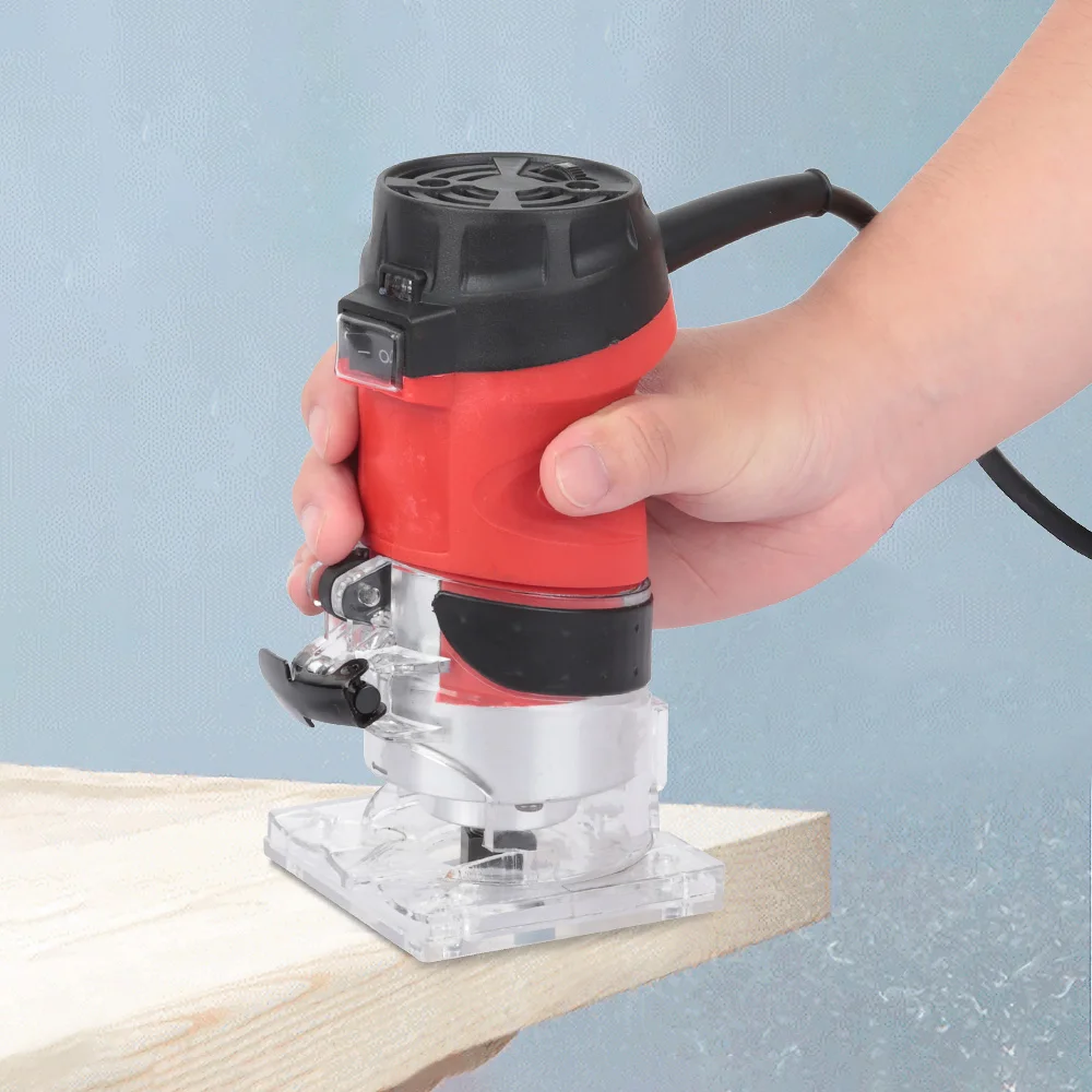 220V 800W 6mm Electric Hand Trimmer Router 6 Speed Setting Woodworking Laminate Joiners Carving Machine Wood EU/US | Инструменты