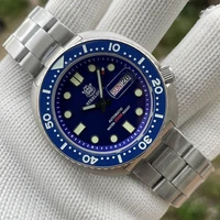 steeldive sd1972 diver wristwatch flat sapphire dual calendar 200m waterproof japan nh36 automatic mechanical mens luxury watch